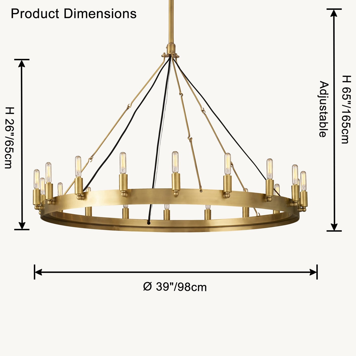 WOMO Candle Round Chandelier-WM2818