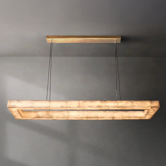 WOMO Rectangle Alabaster Chandelier-WM2822