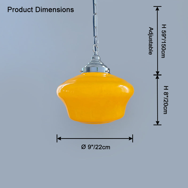 WOMO Schoolhouse Glass Pendant Light-WM2824