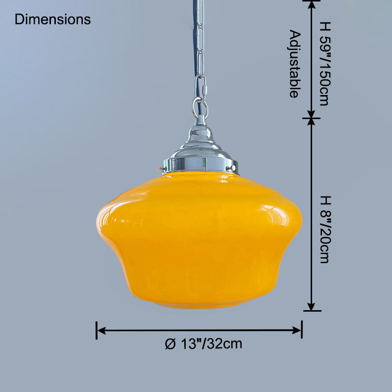 WOMO Schoolhouse Glass Pendant Light-WM2824