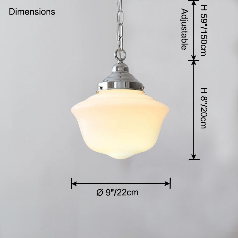 WOMO Schoolhouse Glass Pendant Light-WM2824