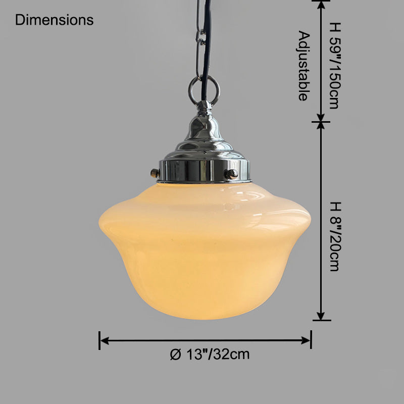 WOMO Schoolhouse Glass Pendant Light-WM2824