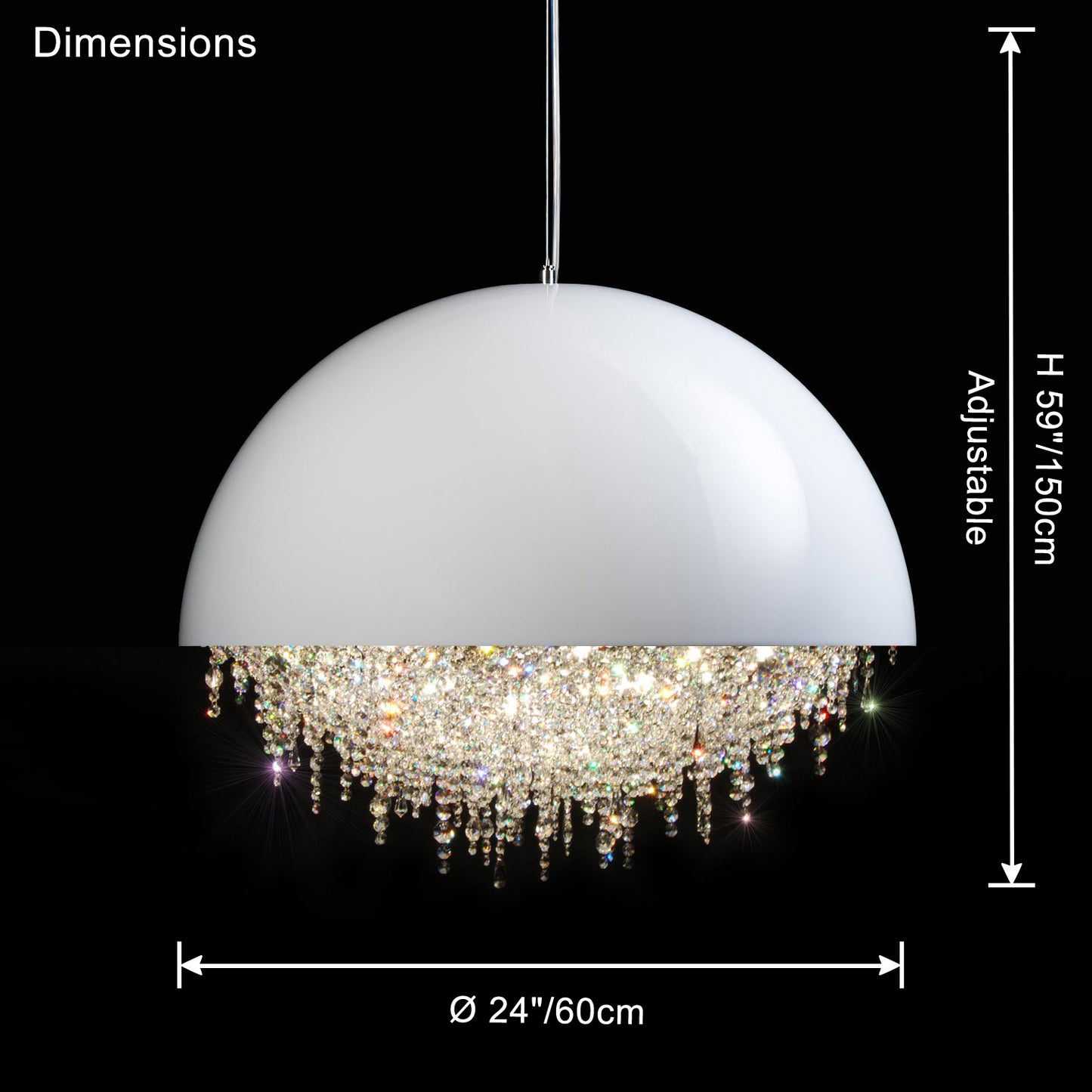 WOMO Dome Crystal Chandelier-WM2825