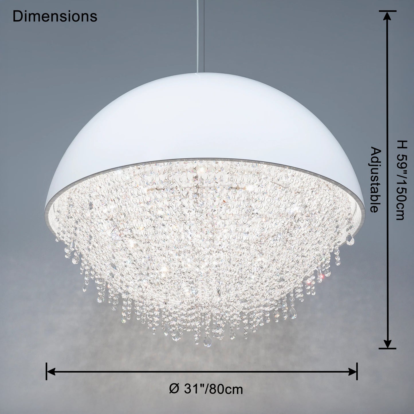 WOMO Dome Crystal Chandelier-WM2825