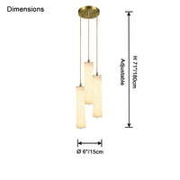 WOMO Cascading Cylinder Alabaster Chandelier-WM2827