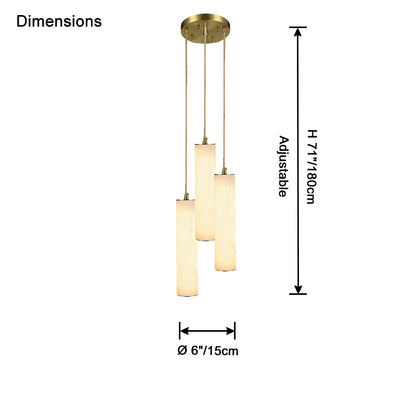 WOMO Cascading Cylinder Alabaster Chandelier-WM2827