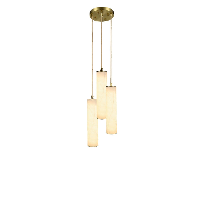 WOMO Cascading Cylinder Alabaster Chandelier-WM2827