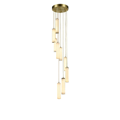 WOMO Cascading Cylinder Alabaster Chandelier-WM2827