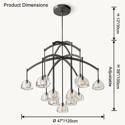 WOMO Multi Light Crystal Pendant Chandelier-WM2828