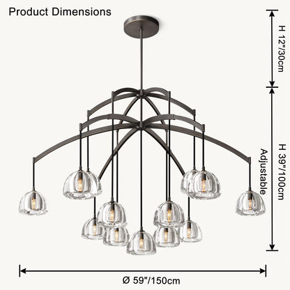 WOMO Multi Light Crystal Pendant Chandelier-WM2828