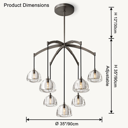 WOMO Multi Light Crystal Pendant Chandelier-WM2828