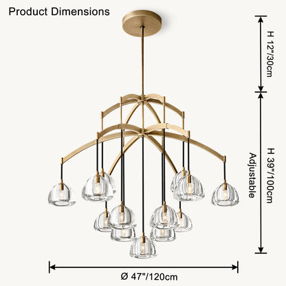 WOMO Multi Light Crystal Pendant Chandelier-WM2828