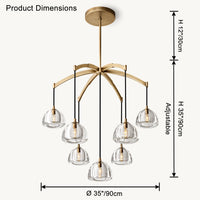 WOMO Multi Light Crystal Pendant Chandelier-WM2828