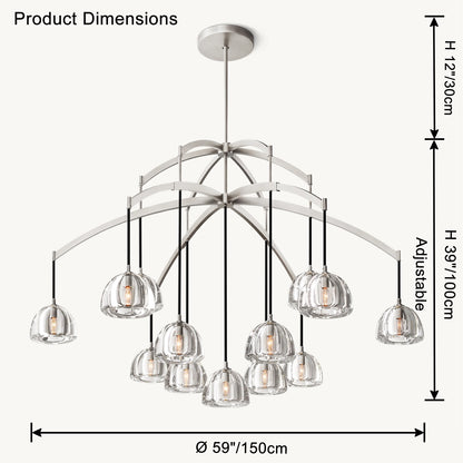 WOMO Multi Light Crystal Pendant Chandelier-WM2828