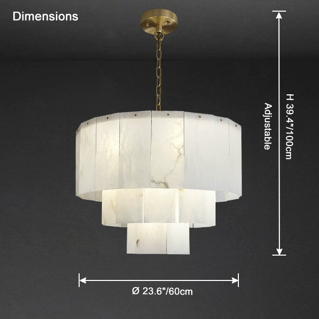 WOMO Tiered Alabaster Chandelier-WM2829