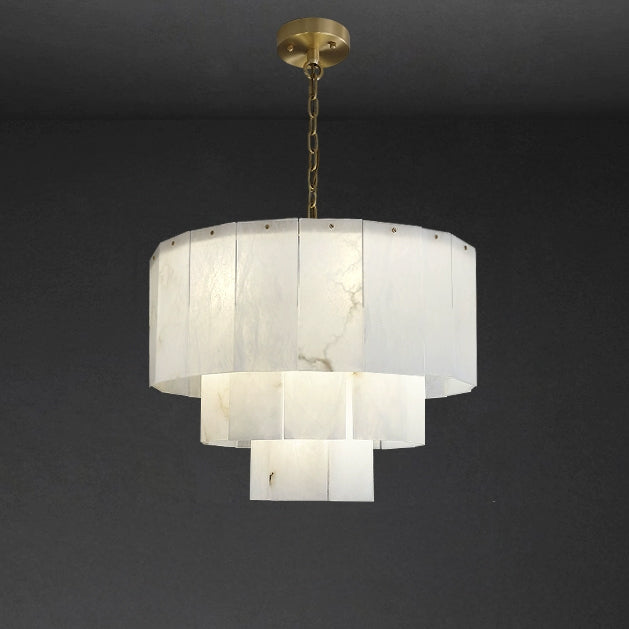 WOMO Tiered Alabaster Chandelier-WM2829