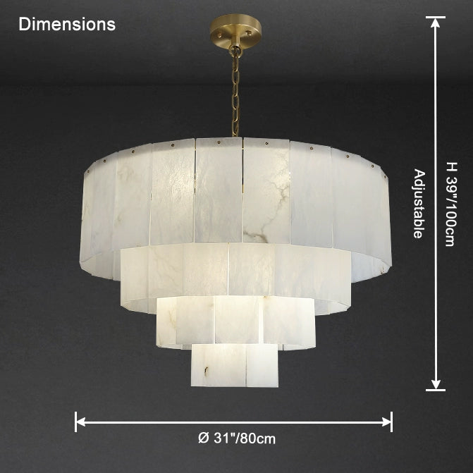 WOMO Tiered Alabaster Chandelier-WM2829