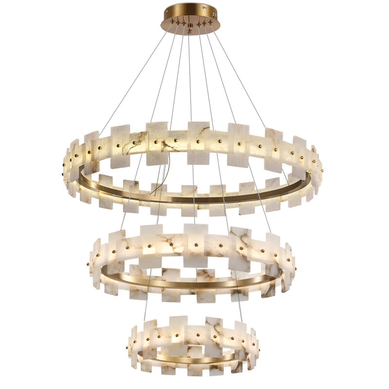 WOMO Tiered Alabaster Chandelier-WM2830