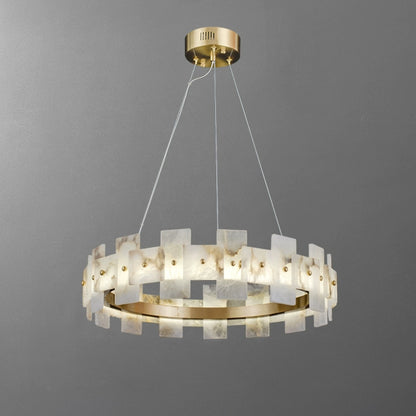 WOMO Tiered Alabaster Chandelier-WM2830