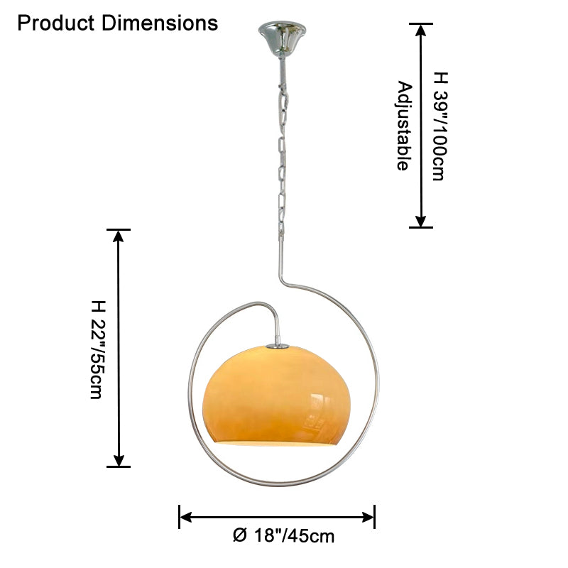 WOMO Dome Glass Adjustable Pendant Light-WM2834