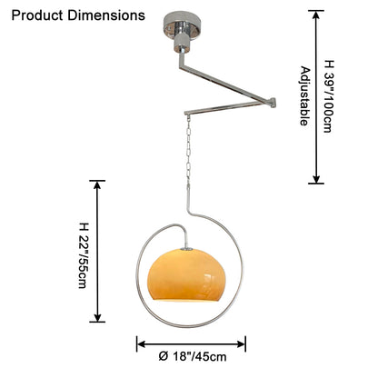 WOMO Dome Glass Adjustable Pendant Light-WM2834