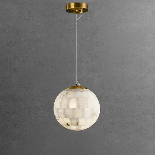 WOMO Globe Alabaster Pendant Light-WM2835