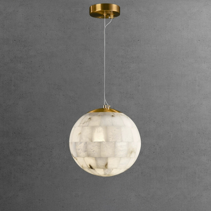 WOMO Globe Alabaster Pendant Light-WM2835