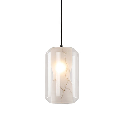 WOMO Alabaster Glass Round Pendant Light-WM2837