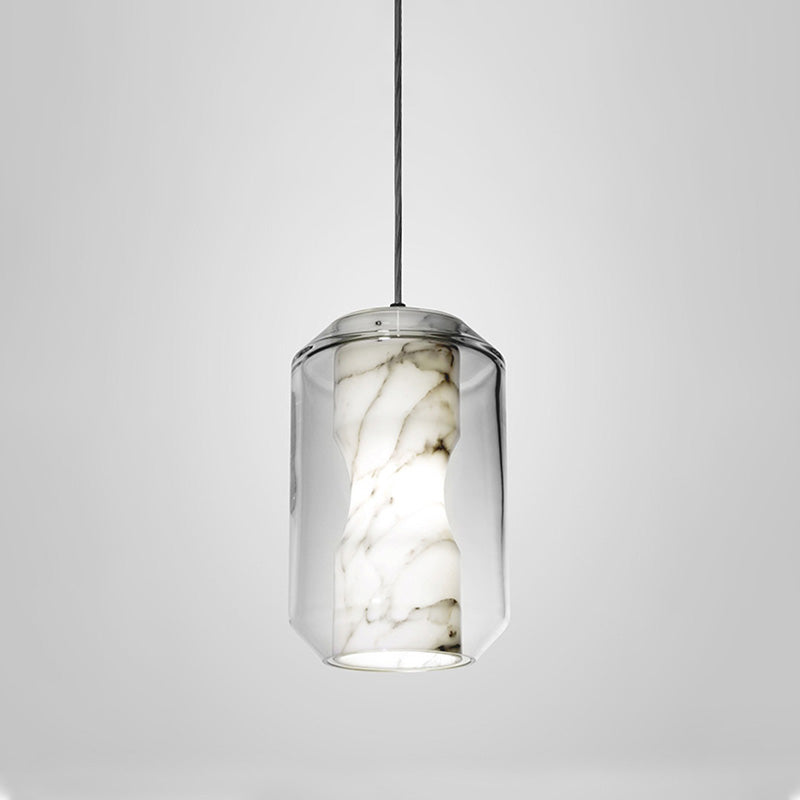 WOMO Alabaster Glass Round Pendant Light-WM2837