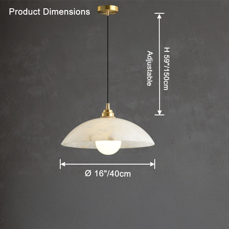 WOMO Dome Alabaster Pendant Light-WM2839