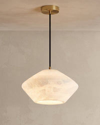WOMO Flying Saucer Alabaster Pendant Light-WM2840