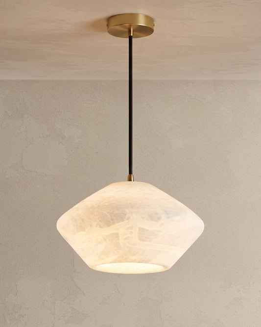 WOMO Flying Saucer Alabaster Pendant Light-WM2840