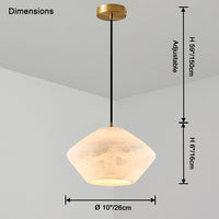 WOMO Flying Saucer Alabaster Pendant Light-WM2840