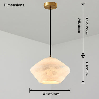 WOMO Flying Saucer Alabaster Pendant Light-WM2840