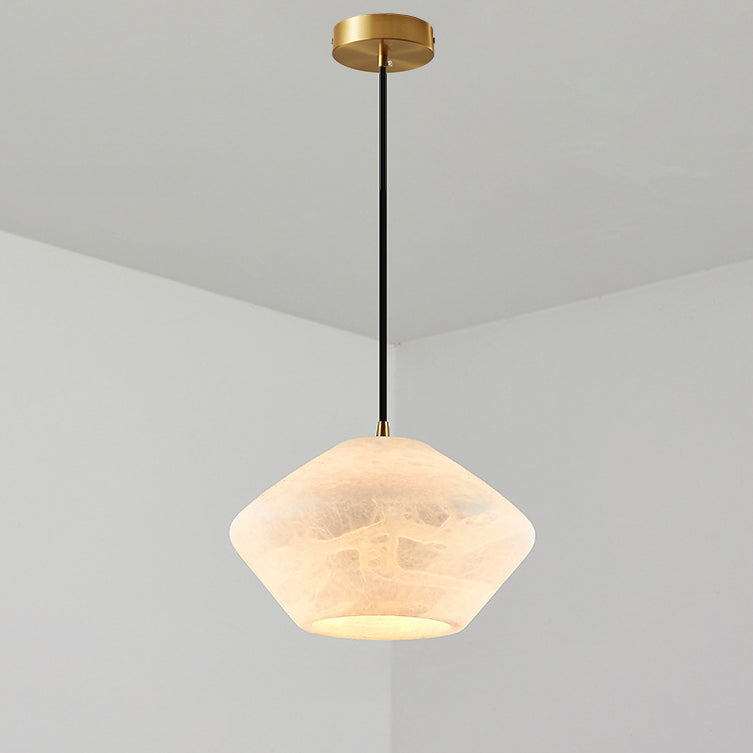 WOMO Flying Saucer Alabaster Pendant Light-WM2840