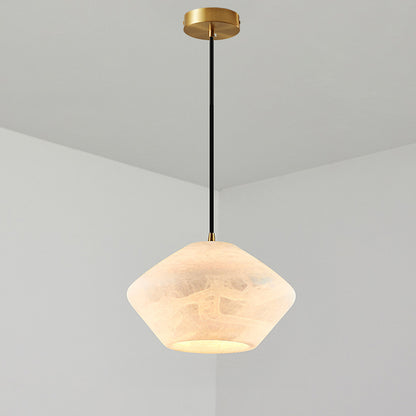 WOMO Flying Saucer Alabaster Pendant Light-WM2840