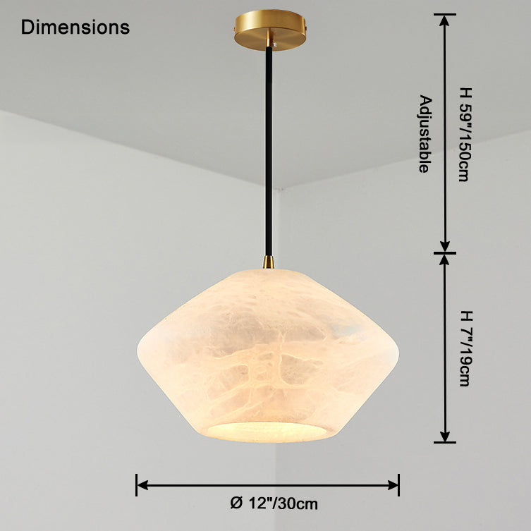 WOMO Flying Saucer Alabaster Pendant Light-WM2840