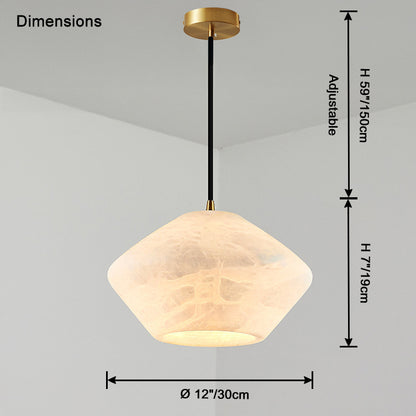 WOMO Flying Saucer Alabaster Pendant Light-WM2840