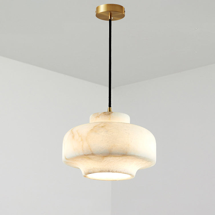 WOMO Drum Alabaster Pendant Light-WM2841