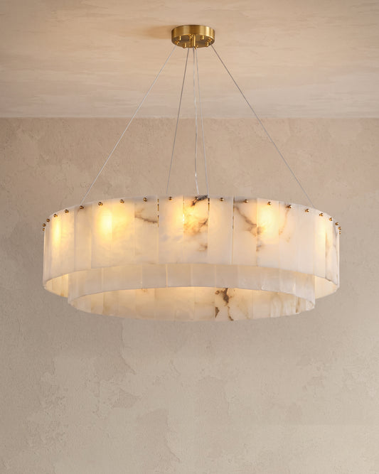WOMO Round Alabaster Chandelier-WM2843