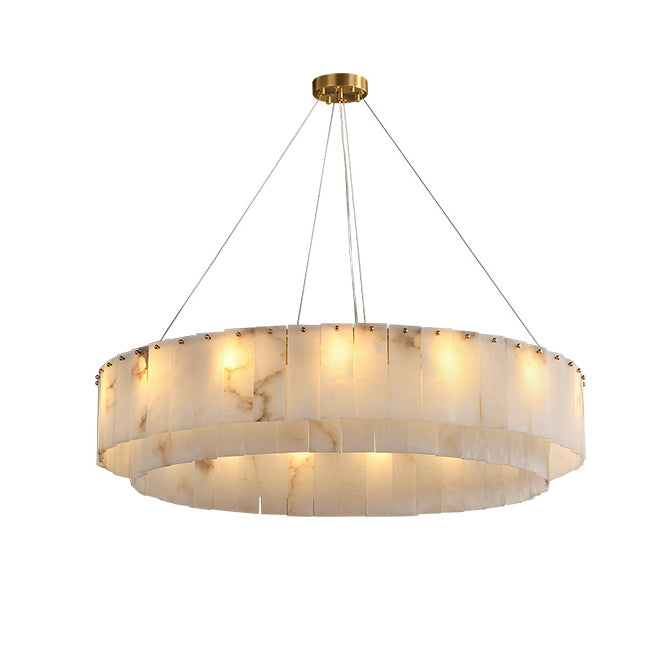 WOMO Round Alabaster Chandelier-WM2843