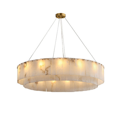 WOMO Round Alabaster Chandelier-WM2843