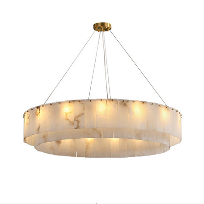 WOMO Round Alabaster Chandelier-WM2843