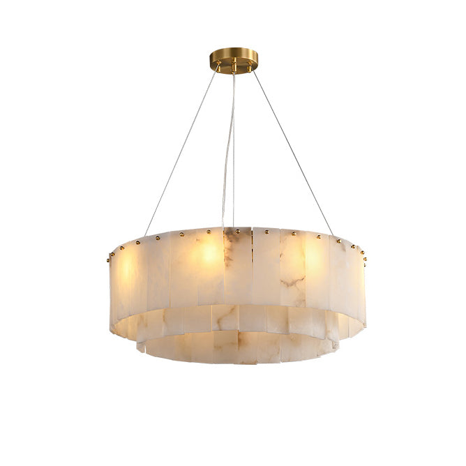 WOMO Round Alabaster Chandelier-WM2843