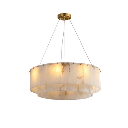 WOMO Round Alabaster Chandelier-WM2843