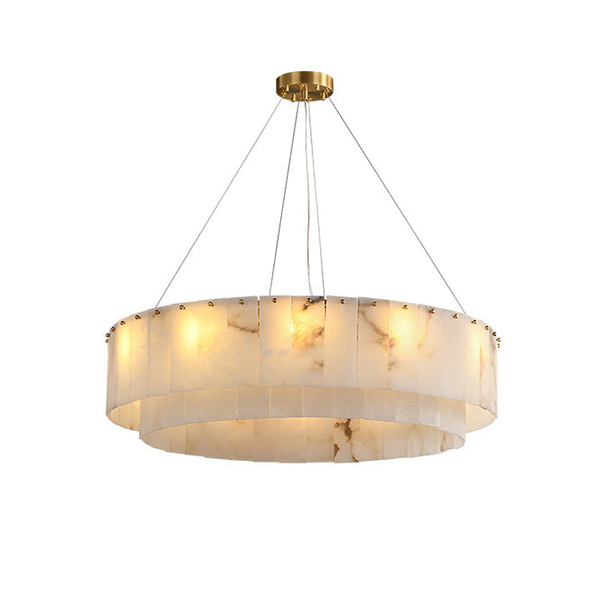 WOMO Round Alabaster Chandelier-WM2843