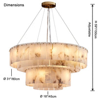 WOMO Tiered Alabaster Chandelier-WM2844