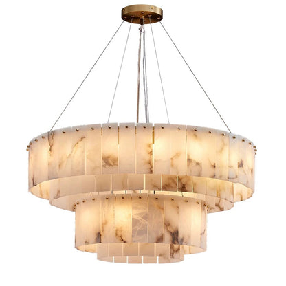 WOMO Tiered Alabaster Chandelier-WM2844