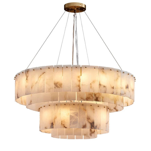 WOMO Tiered Alabaster Chandelier-WM2844