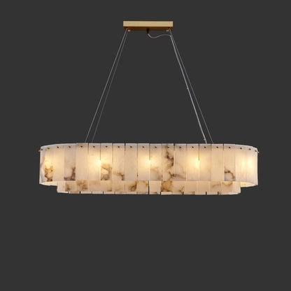 WOMO Oval Alabaster Chandelier-WM2845